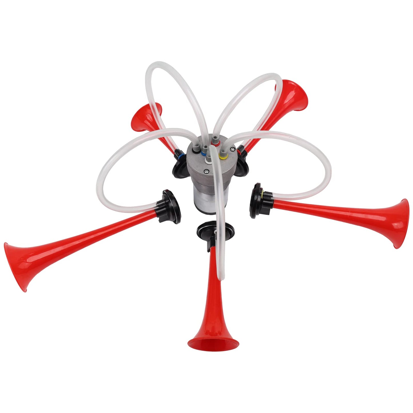 FARBIN Musical Air Horns Plays Dixieland Melody Music Horn Dixie Air Horn Multi-frequency Sound Five Trumpet Dixie Truck Horn with Compressor for Any Vehicle (DIXLAND Musical Horns)