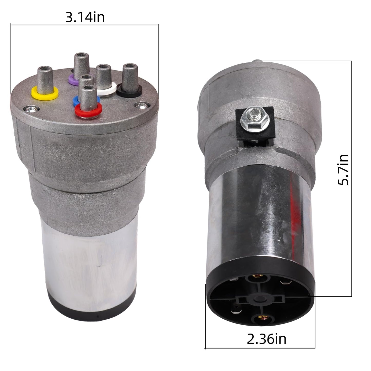 FARBIN Musical Horn 6 Trumpet Music Sound Air Horn with Compressor Play Godfather Melody Red 12V 150db for Train Truck Car Boat RV UTV Motorcycle (Godfather)