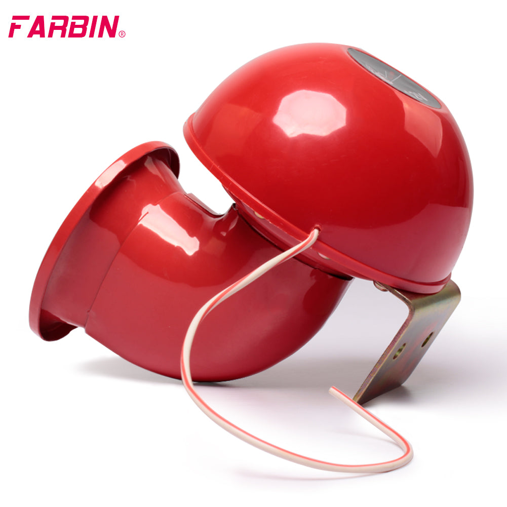 FARBIN Super Loud 12V Horns,Loud Raging Bull Sound Electric Horn ,Air Horn Raging Sound for Car Motorcycle Truck Boat