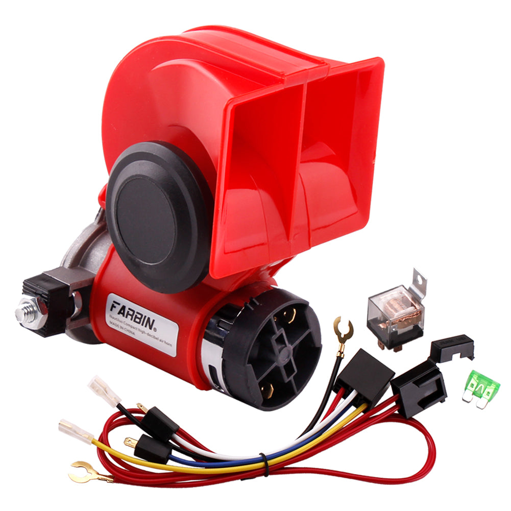 FARBIN Air Horn for Truck,Compact Electric Train Horn ,Car Horn 12V and 24V 150db Super Loud with Compressor Truck Horn Kit