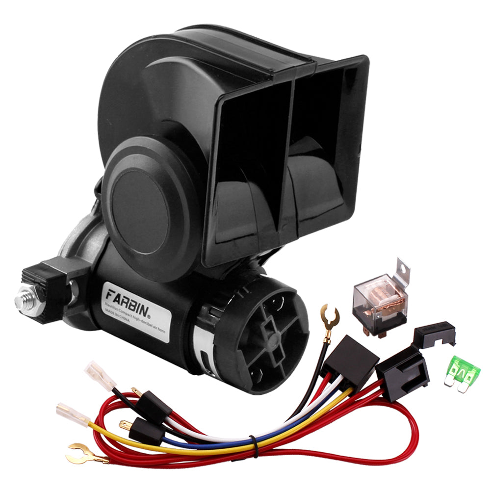FARBIN Air Horn for Truck,Compact Electric Train Horn ,Car Horn 12V and 24V 150db Super Loud with Compressor Truck Horn Kit