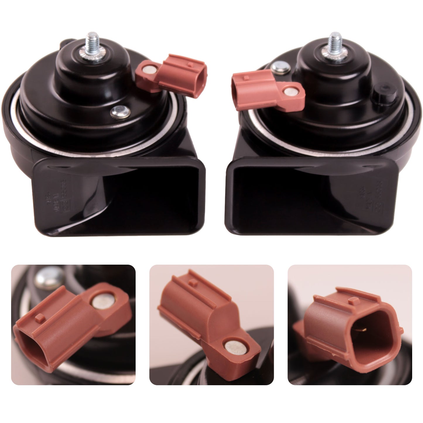 FARBIN Special Interface Auto Horn Compatible with cars 12V Car Horn Loud with Protective Grill Dual-Tone Electric Snail Horn Waterproof and Dustproof with Cover…