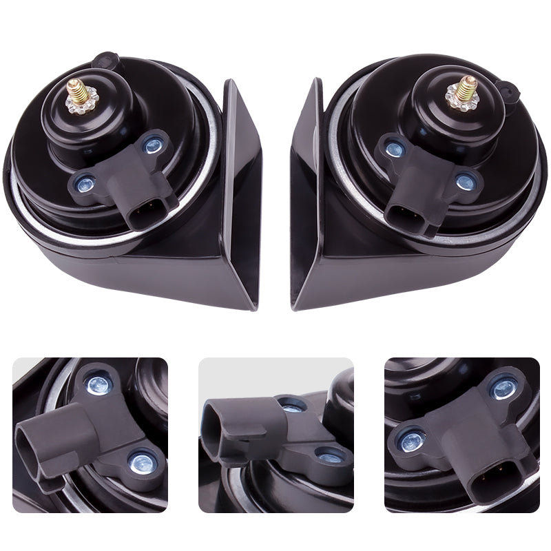 FARBIN Special Interface Auto Horn Compatible with cars 12V Car Horn Loud with Protective Grill Dual-Tone Electric Snail Horn Waterproof and Dustproof with Cover…