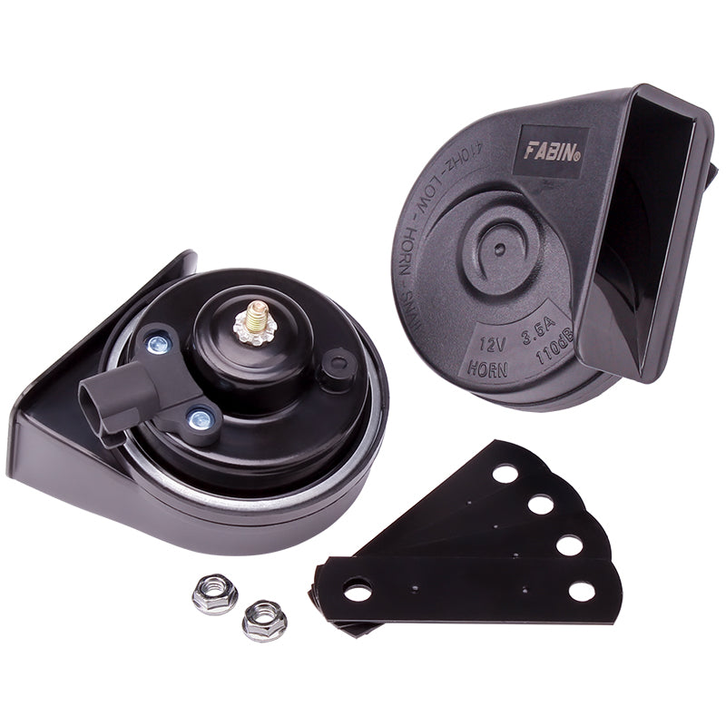 FARBIN Special Interface Auto Horn Compatible with cars 12V Car Horn Loud with Protective Grill Dual-Tone Electric Snail Horn Waterproof and Dustproof with Cover…