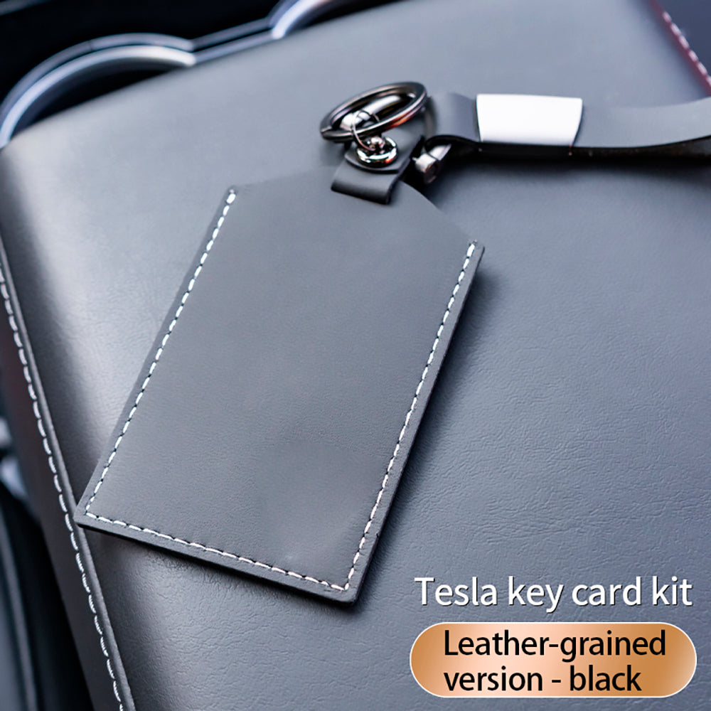 FARBIN 2021 Card Cover Keychain Holder Keychain For Tesla Model 3/Y/S/X Accessories Card Key Set Holder Case Key Bag Clip