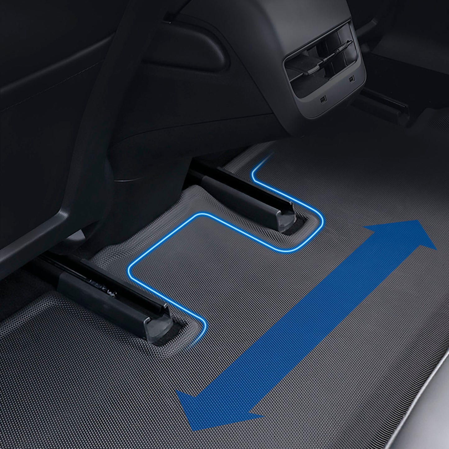 FARBIN 3Pcs Foot Pad Suit For Tesla 2021 Model 3/Y Floor Mats Fully Surrounded Special Floor Liner Waterproof Non-Slip Carpet