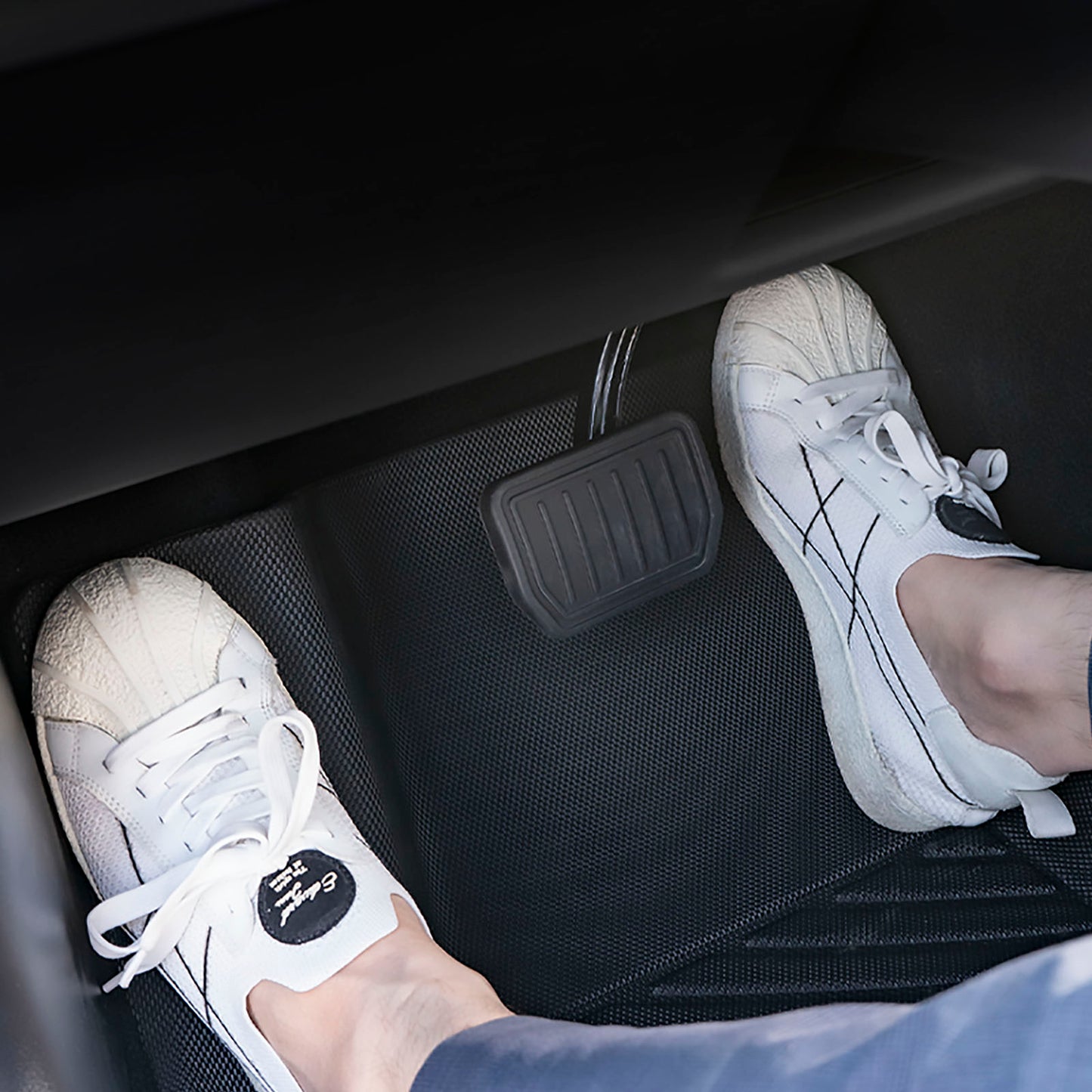 FARBIN 3Pcs Foot Pad Suit For Tesla 2021 Model 3/Y Floor Mats Fully Surrounded Special Floor Liner Waterproof Non-Slip Carpet