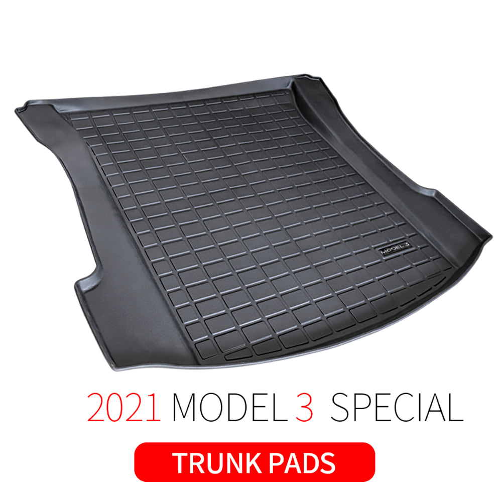 FARBIN Car Rear Trunk Mat For Tesla Model 3/Y Waterproof Protective Pads Cargo Liner Trunk Tray Floor Mat Accessories