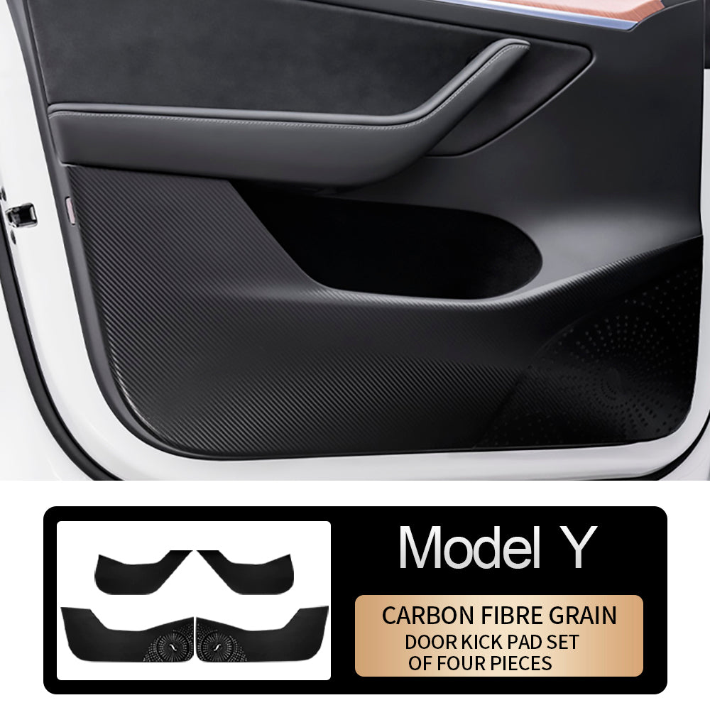 FARBIN Invisible Car Door Sill Anti Kick Pad Protection Side Edge Film Protector Imitation Leather Stickers For Tesla Model 3