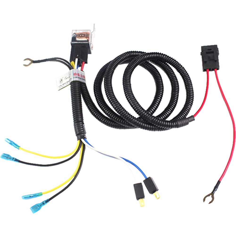 FARBIN 12V 80a Horn Wiring Harness Relay Kit and Horn Push Button with 3 Meters Wire (Wiring Harness+Button, 12V)