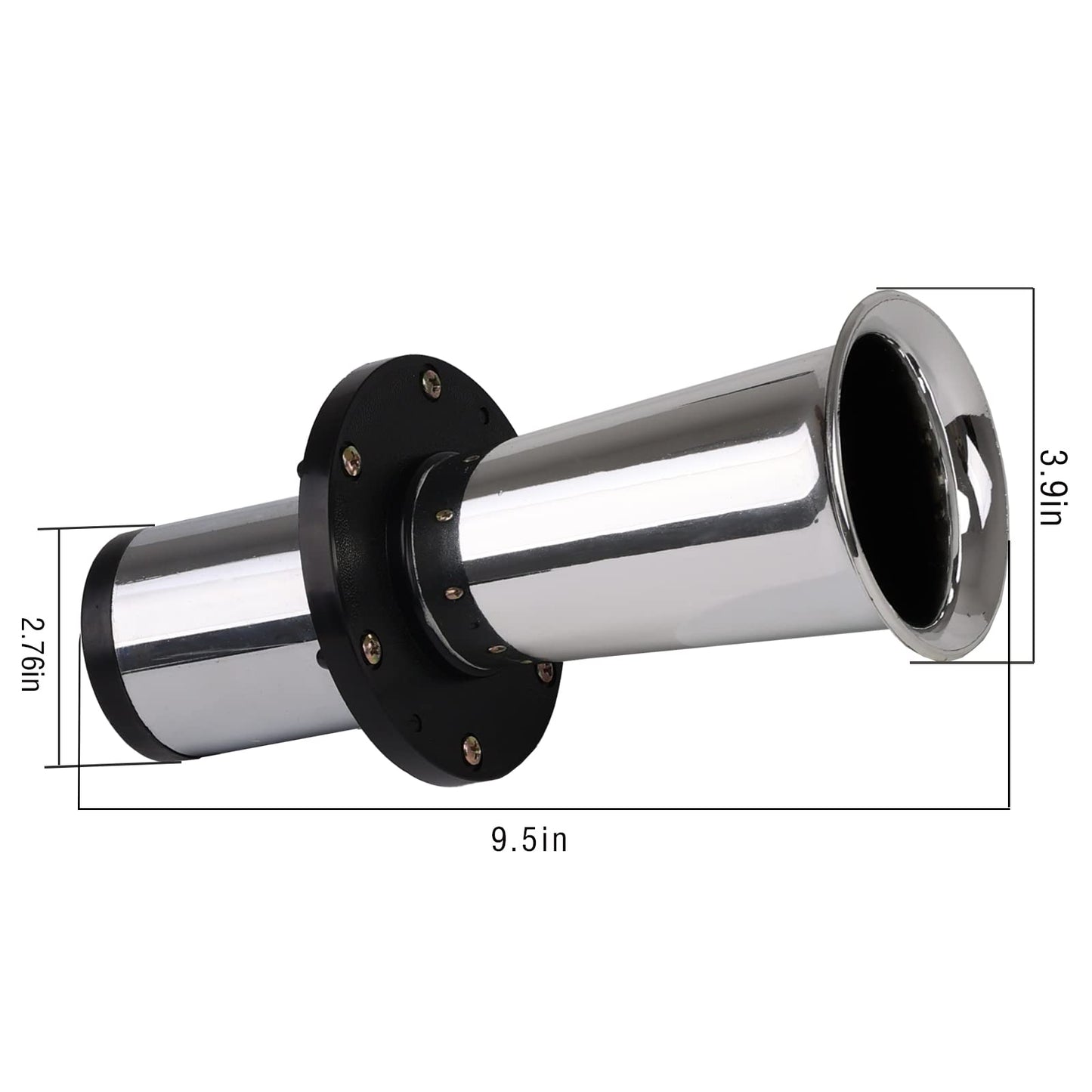 FARBIN 12v OOGA Horn Antique Classic Car Horn Ahooga Old School Chrome Air Horn Vintage Style Fun Horn OOOGAH Sound Car horn (Silver Strange tone horn)