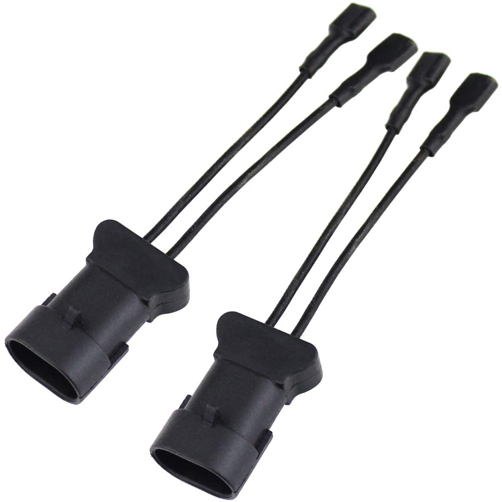 FARBIN 2PCS Car Horn Special Plug Compatible with cars Adapter Wiring Harness Pigtail Socket Car Horn Connector Harnesses Cable(US Delivery）