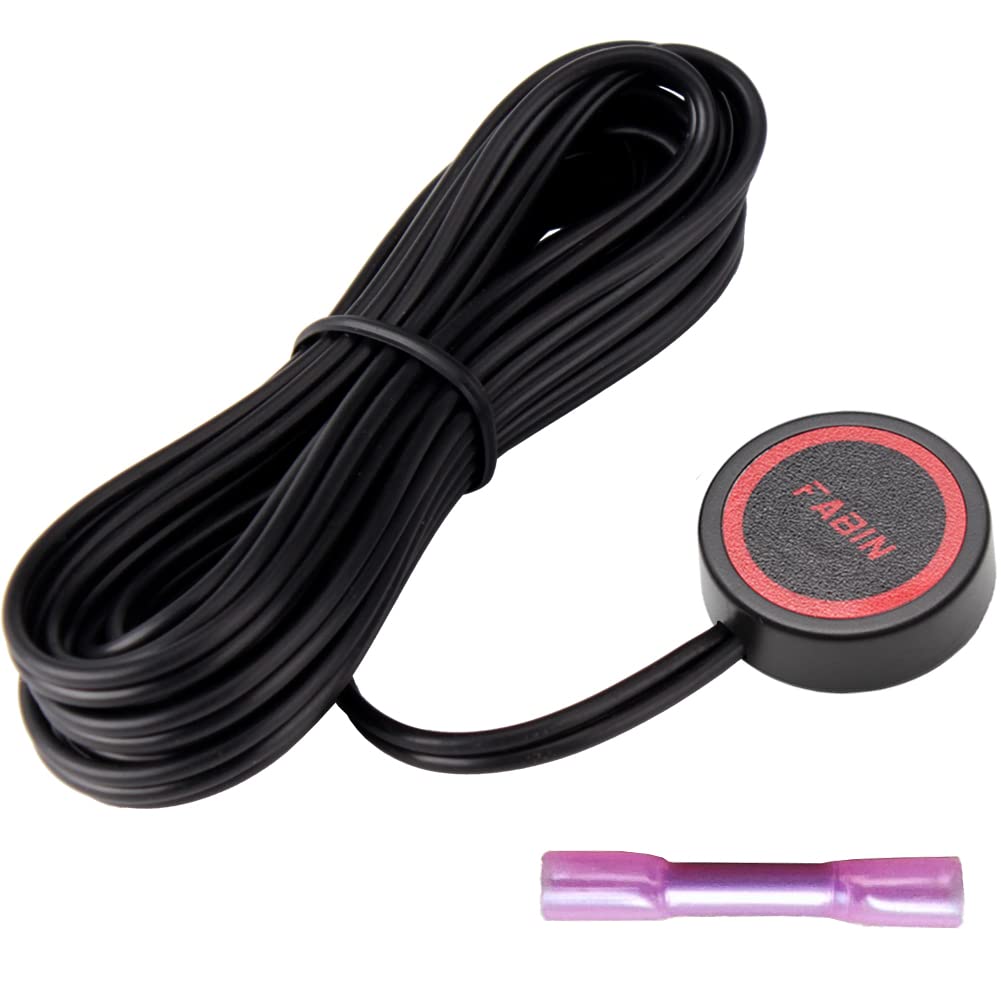 FARBIN Horn Push Button with Quick Connector, Momentary Switch with 3 Meters Wire, Round Red Cap Button Switch Prewired for Air Horn, DIY Electronics Accessories (Flat Butto