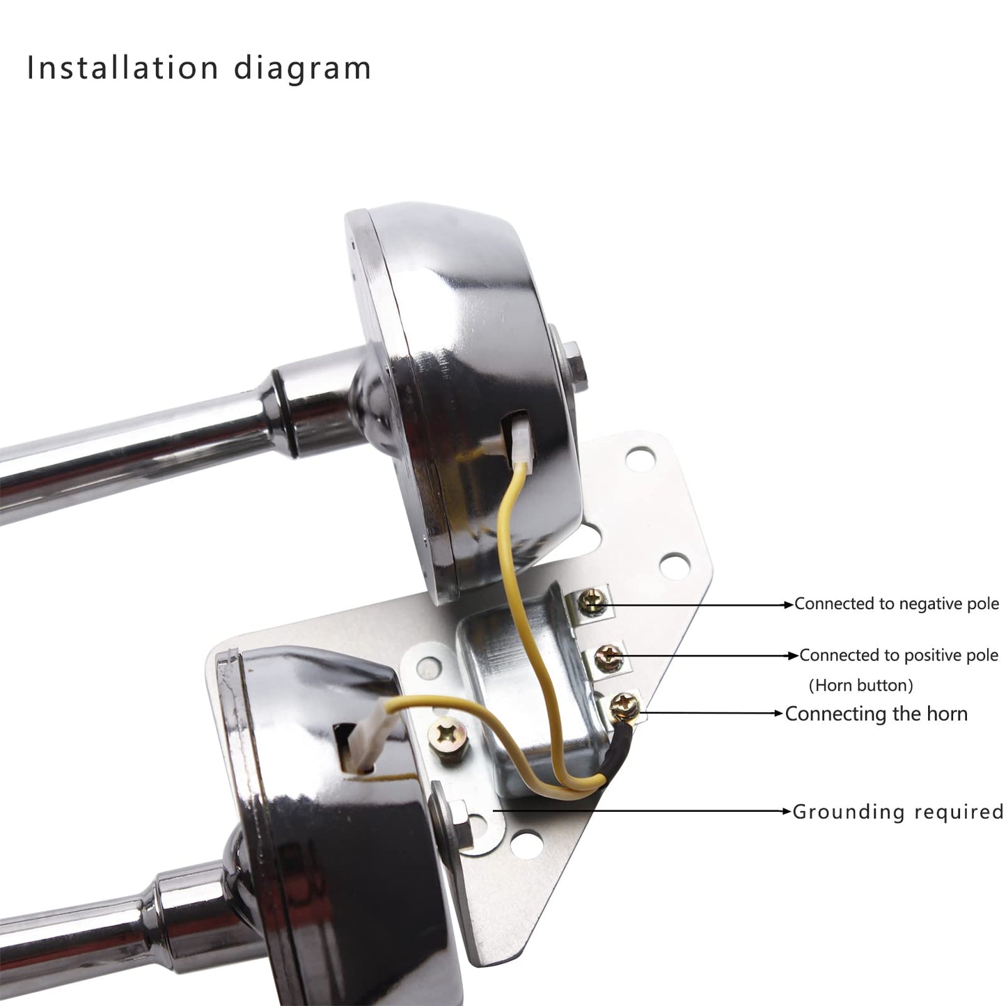 FARBIN Train Horn Kit 12V Car Horn Loud Truck Horns Universal Dual Trumpet Air Horns with Bracket and Relay for Car Motorcycle Pickup Truck Boat