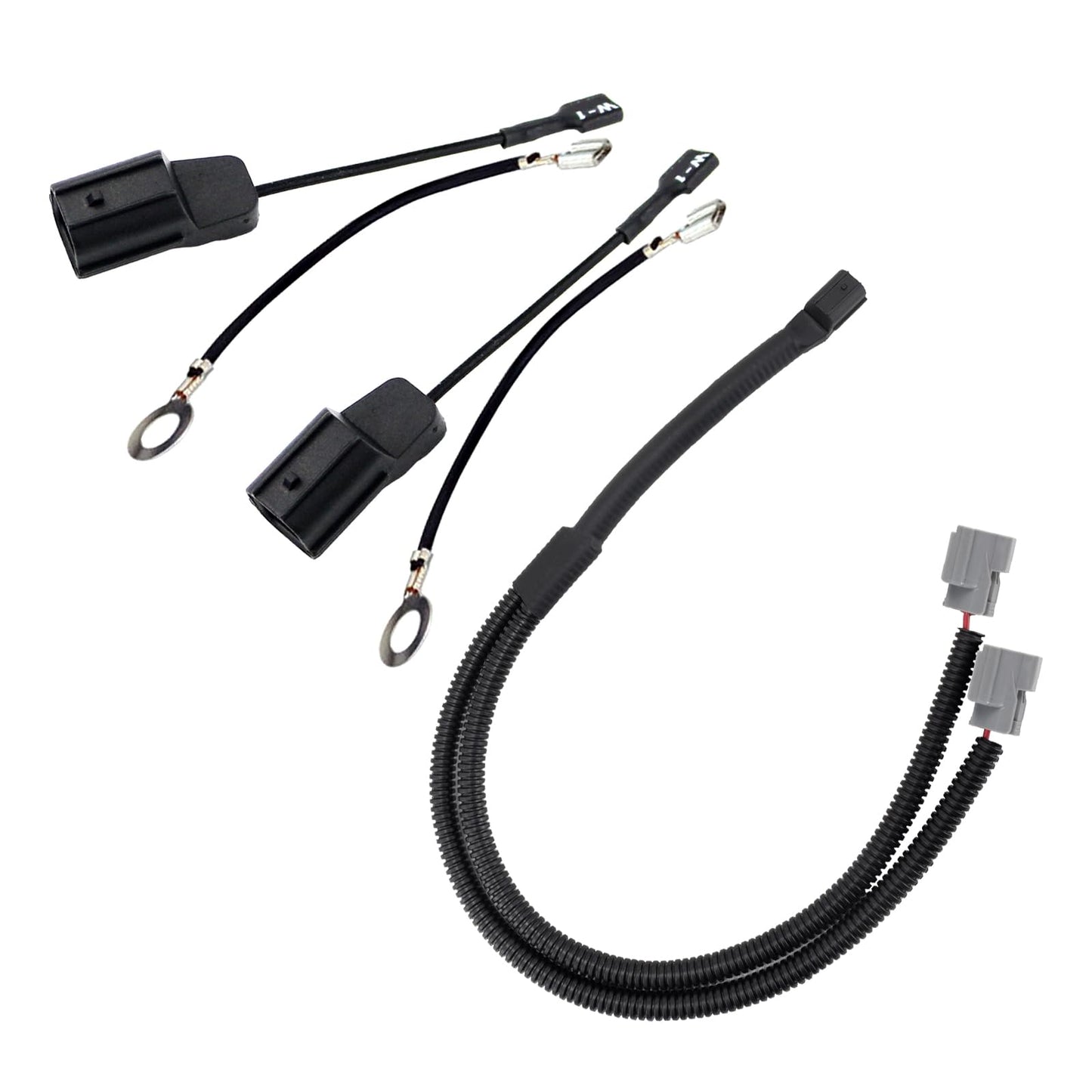 FARBIN 2PCS Car Horn Special Plug Compatible with cars Adapter Wiring Harness Pigtail Socket Car Horn Connector Harnesses Cable(US Delivery）