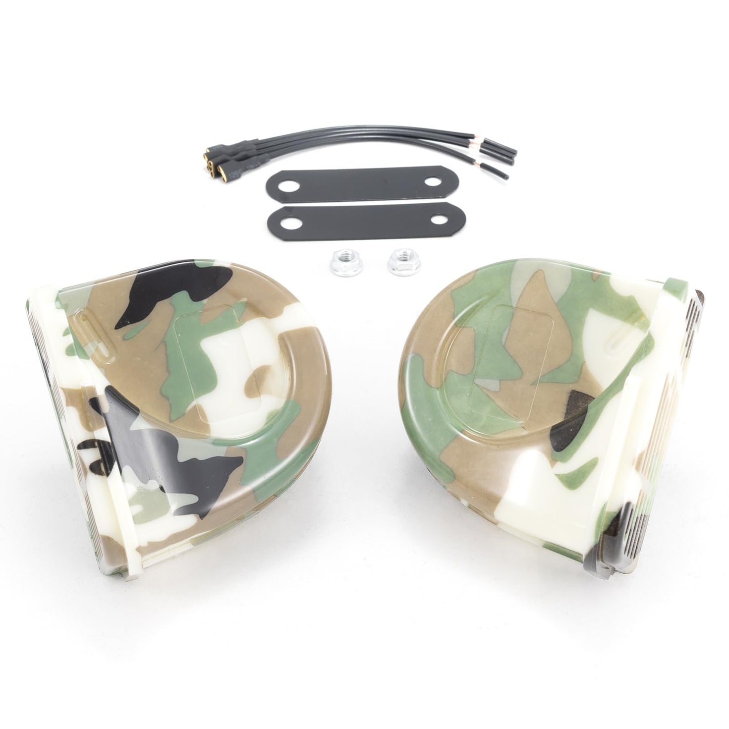 FARBIN Train Horns for Trucks Motorcycle 12V 150DB Train Sound Car Horn Kit Super Loud Snail Horn for Motorbike Truck Boat Pickup (Camouflage pattern,12V)
