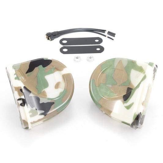 FARBIN Train Horns for Trucks Motorcycle 12V 150DB Train Sound Car Horn Kit Super Loud Snail Horn for Motorbike Truck Boat Pickup (Camouflage pattern,12V)
