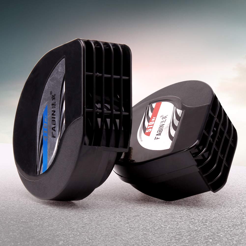 FARBIN Compact Horn 12V Waterproof Car Horns Loud Dual-Tone Electric Snail Horn Kit Universal for Any 12V Vehicles