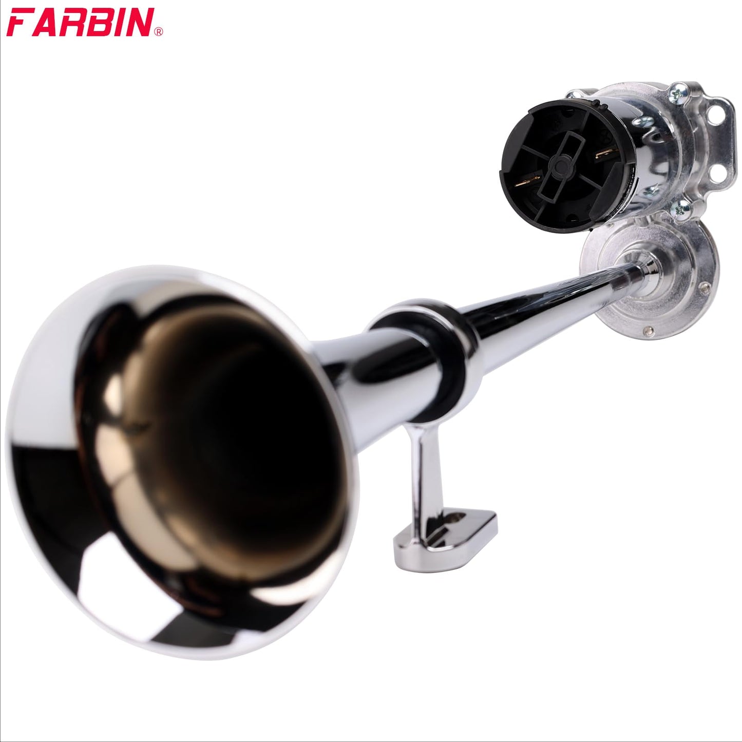 FARBIN Loud Air Horn 12V, Train Horn for Truck with Air Compressors 150dB, for Any 12V Car Motorcycle Pickups SUV Lorrys Trucks Boats (Black)