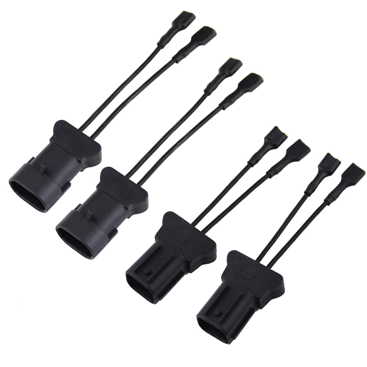 FARBIN 2PCS Car Horn Special Plug Compatible with cars Adapter Wiring Harness Pigtail Socket Car Horn Connector Harnesses Cable(US Delivery）