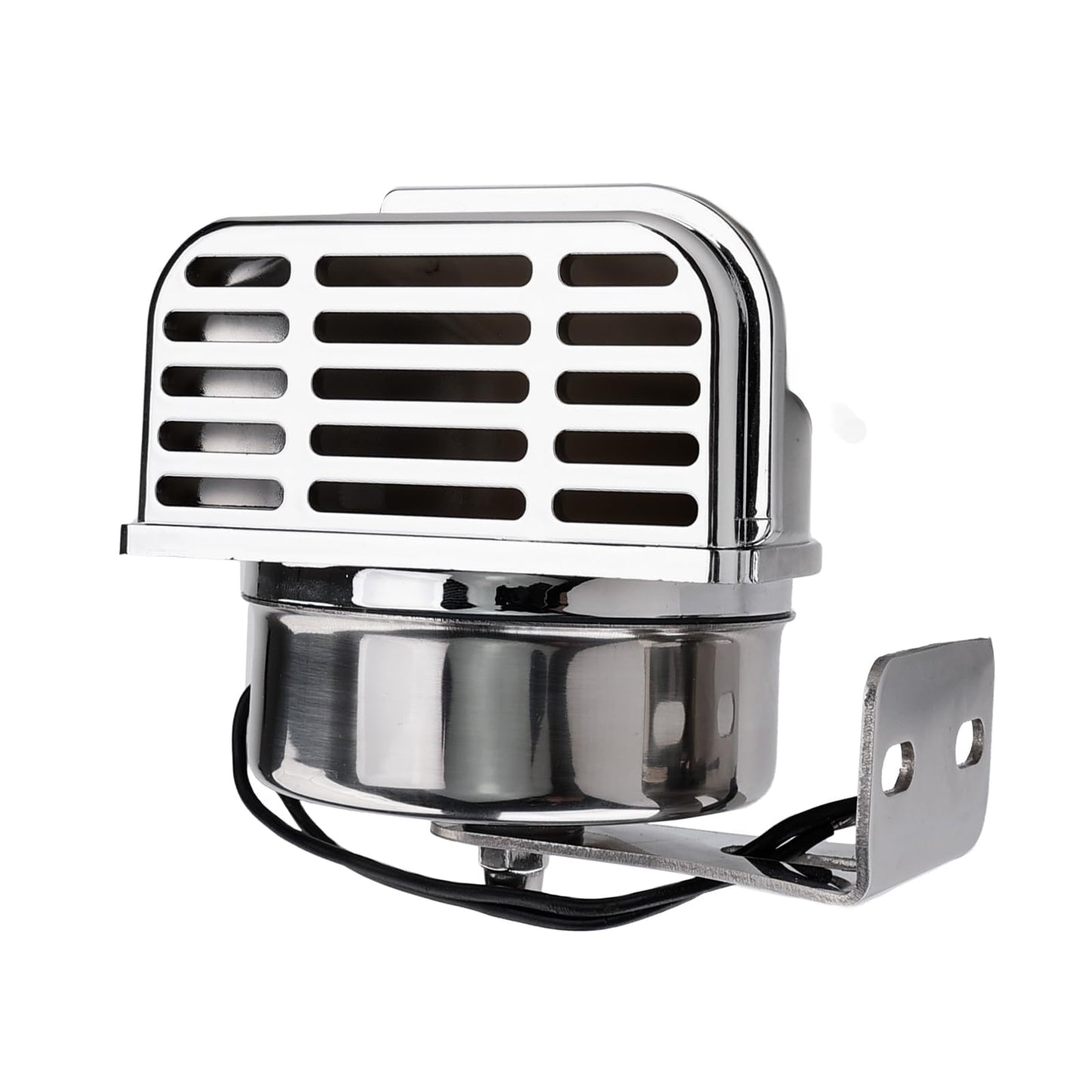 FARBIN Horn for Boats Stainless Steel Waterproof Horn for Ships 12V Super Loud Car Horn with Base Bracket for Sailboats Yachts Car Motorcycle Trucks etc. (Double stainless steel horn)