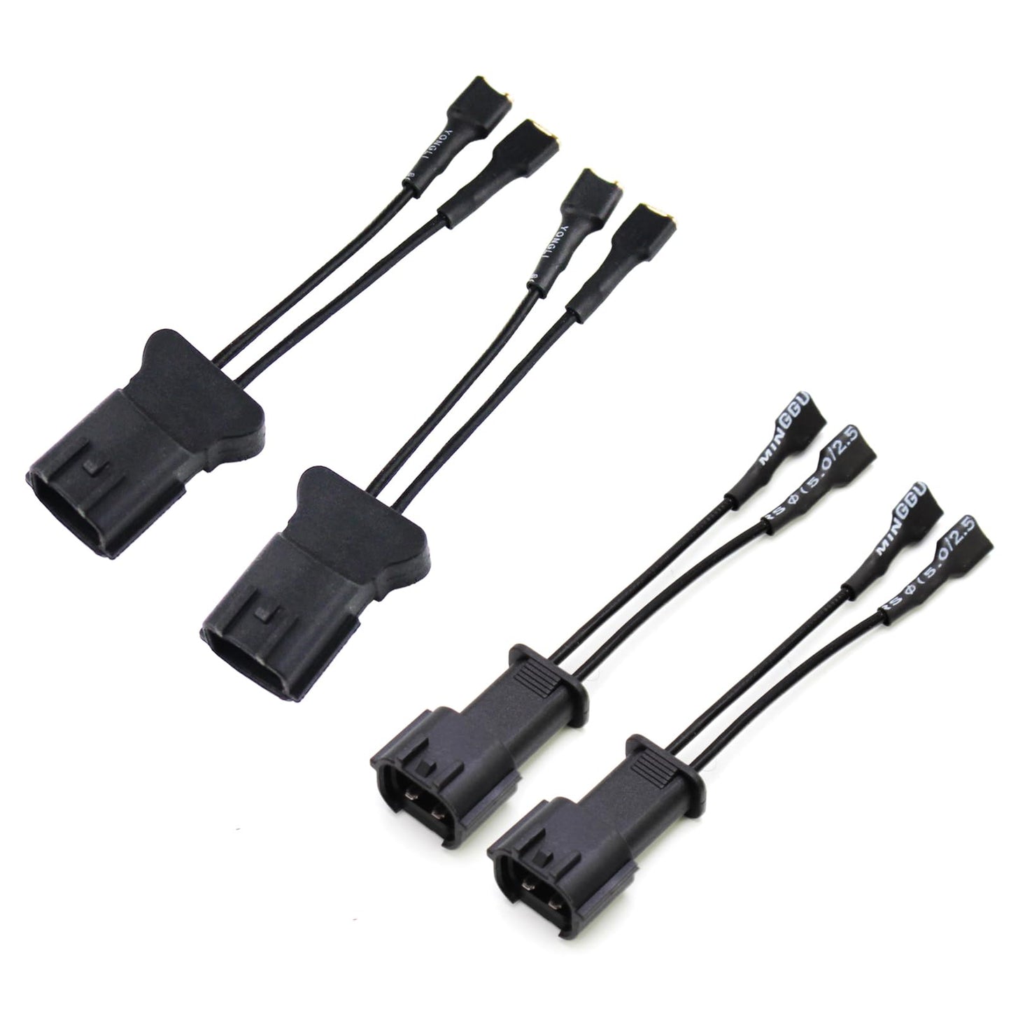 FARBIN 2PCS Car Horn Special Plug Compatible with cars Adapter Wiring Harness Pigtail Socket Car Horn Connector Harnesses Cable(US Delivery）