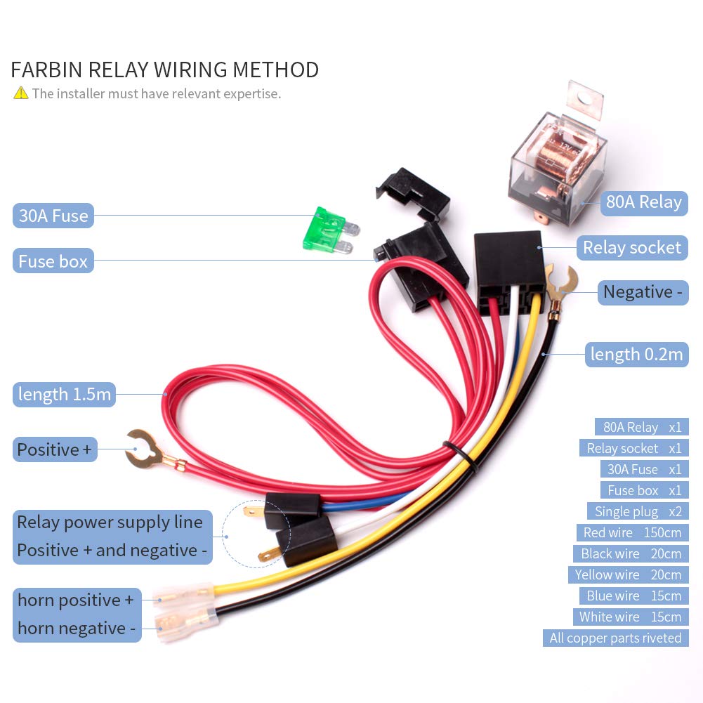 FARBIN Train Horn for Truck 12v 150db Loud Car Horn Snail Air Horn with Air Pump for truck car boat van lorry SUV RV motorcycle off road
