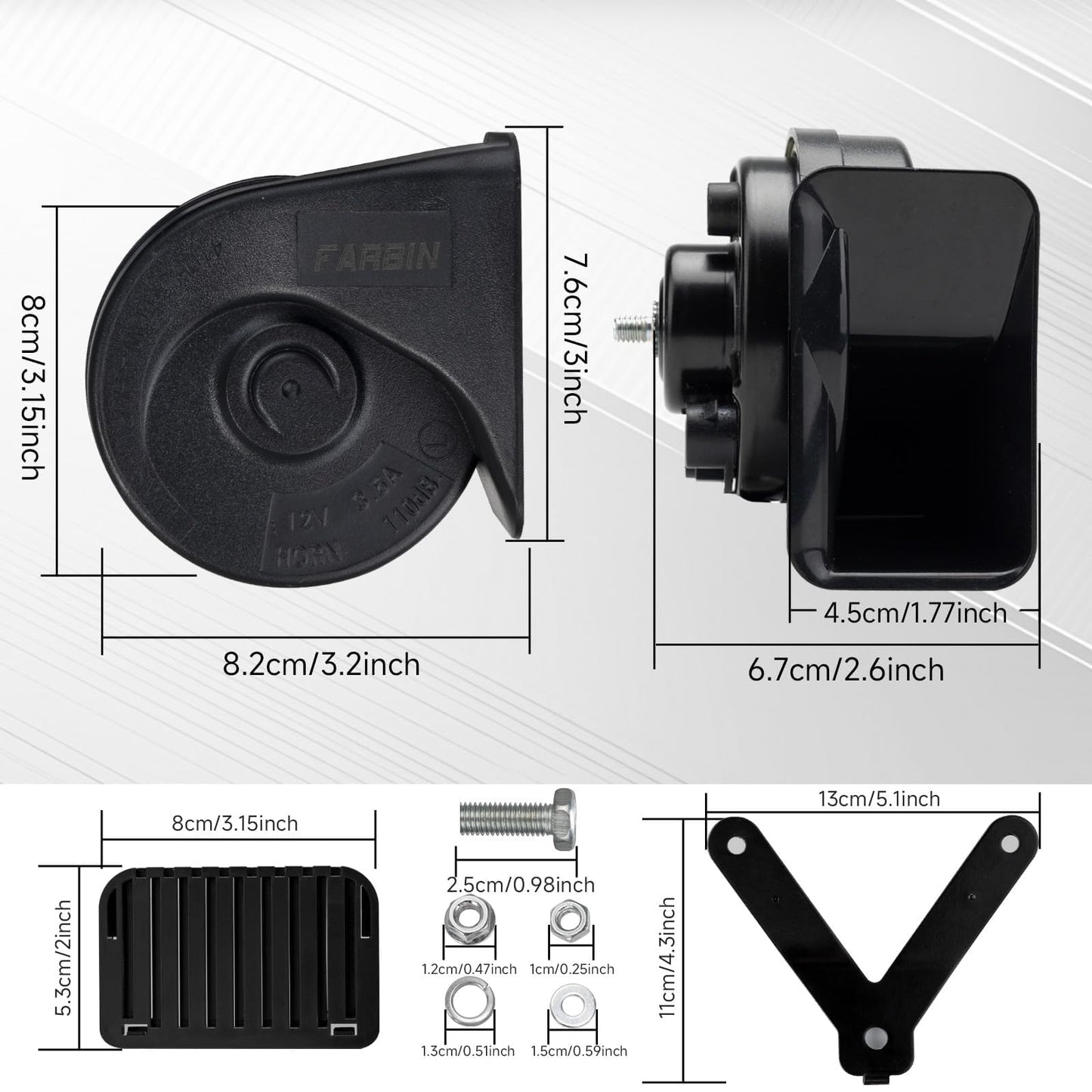 FARBIN Car Horn for 2015-2022 Ford F150, 2018-2022 Ford Expedition with Bracket FL3Z-13832-C FL3Z-13832-B FL3Z-13832-A (for Ford F150 2015-2022 A)