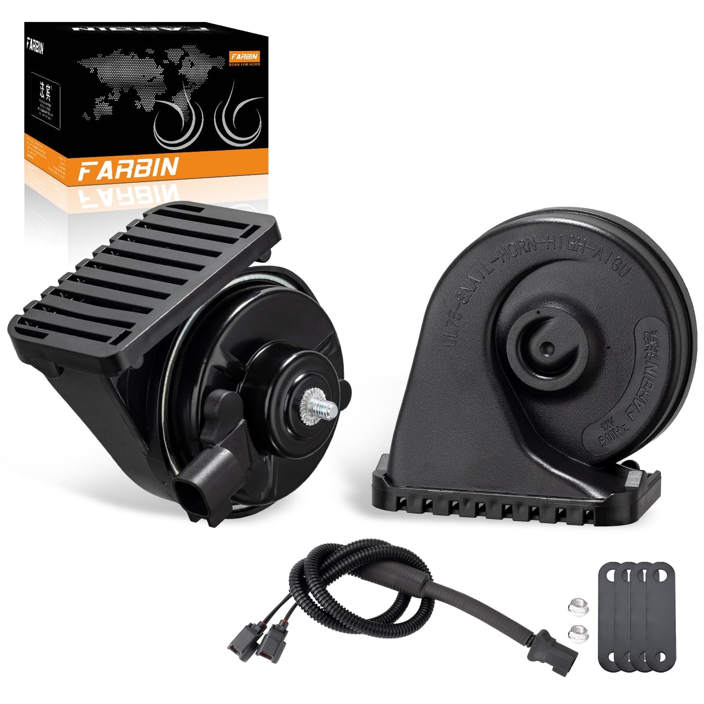 FARBIN Horn Replacement for Ford Car Horn Compatible with Ford f150 f250 focus with 1 to 2 Converter Plug