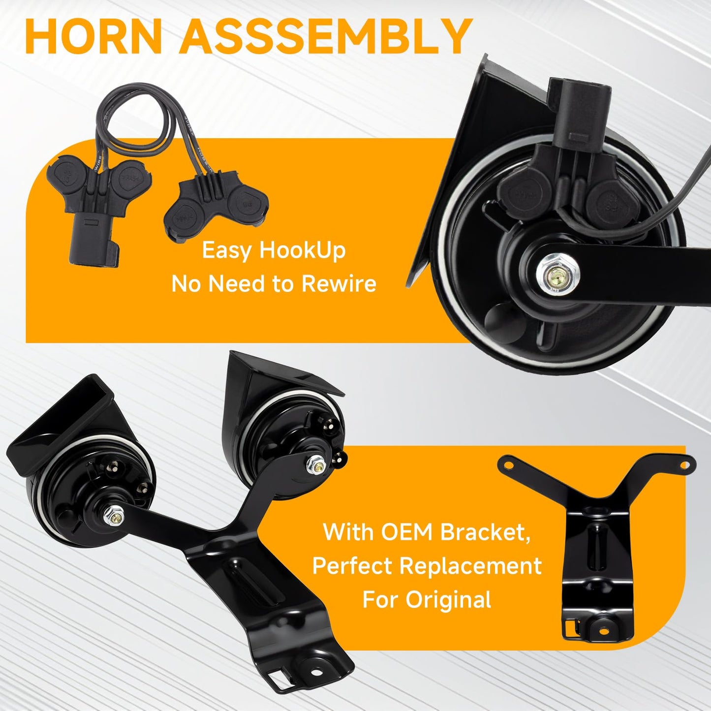 FARBIN Car Horn for Ford Explorer 2016 2017 2018 2019, Horn Assembly with Bracket GB5Z-13832-A (for Ford Explorer 2016-2019)