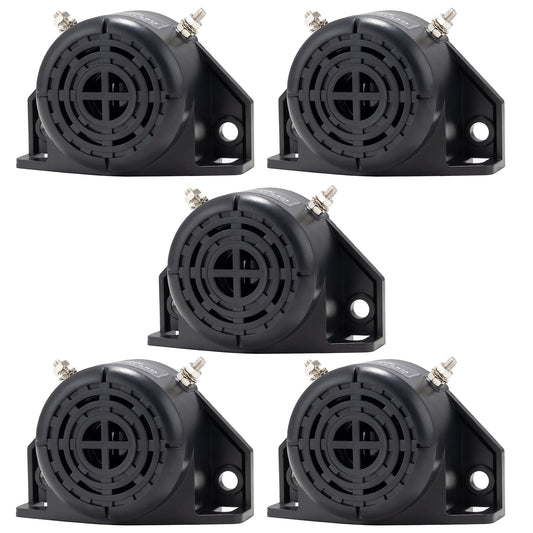 FARBIN Truck Back-up Alarm 105dB 12V-48V Car Reverse Horn BIBI Buzzer Warning Siren Waterproof Industrial Heavy-Duty Backup (Circular 5pcs)