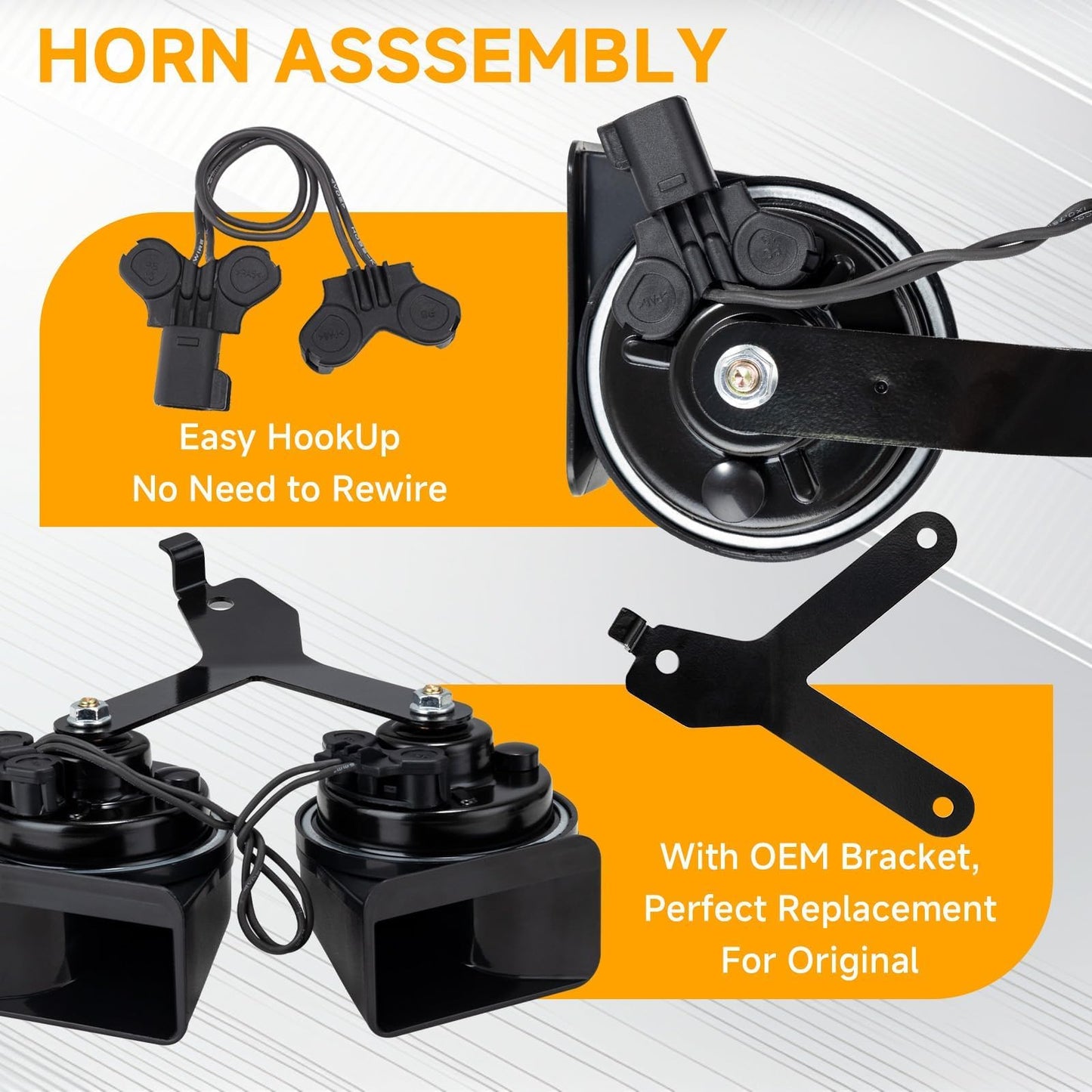 FARBIN Car Horn for 2009-2014 Ford F150 with Bracket, Ford F-150 Horn Assembly 9L3Z-13832-A (for Ford F150 2009-2014)