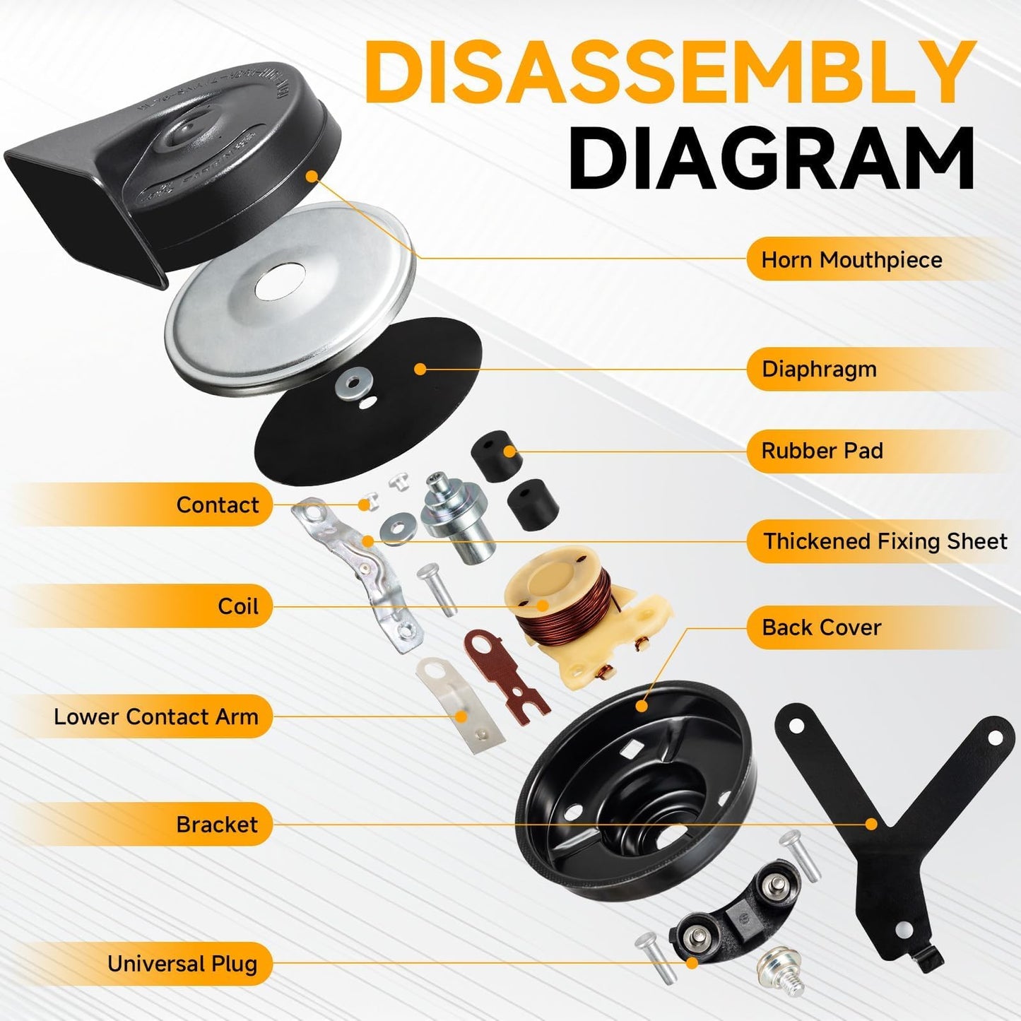 FARBIN Car Horn for 2009-2014 Ford F150 with Bracket, Ford F-150 Horn Assembly 9L3Z-13832-A (for Ford F150 2009-2014)