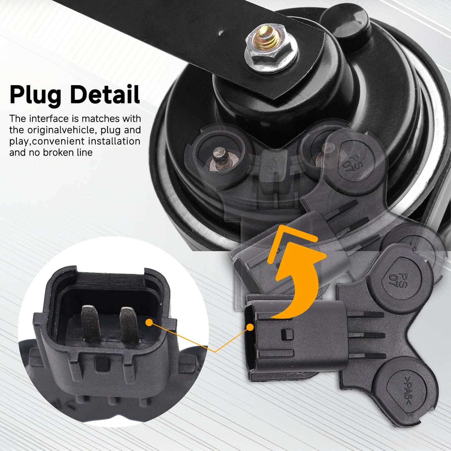 FARBIN Special conversion plug 12V Waterproof Auto Horn Loud High Low Tone Electric Snail Horns For Benz/Ford/BWM/Audi/Toyota/Hyundai/Honda/Chevrolet