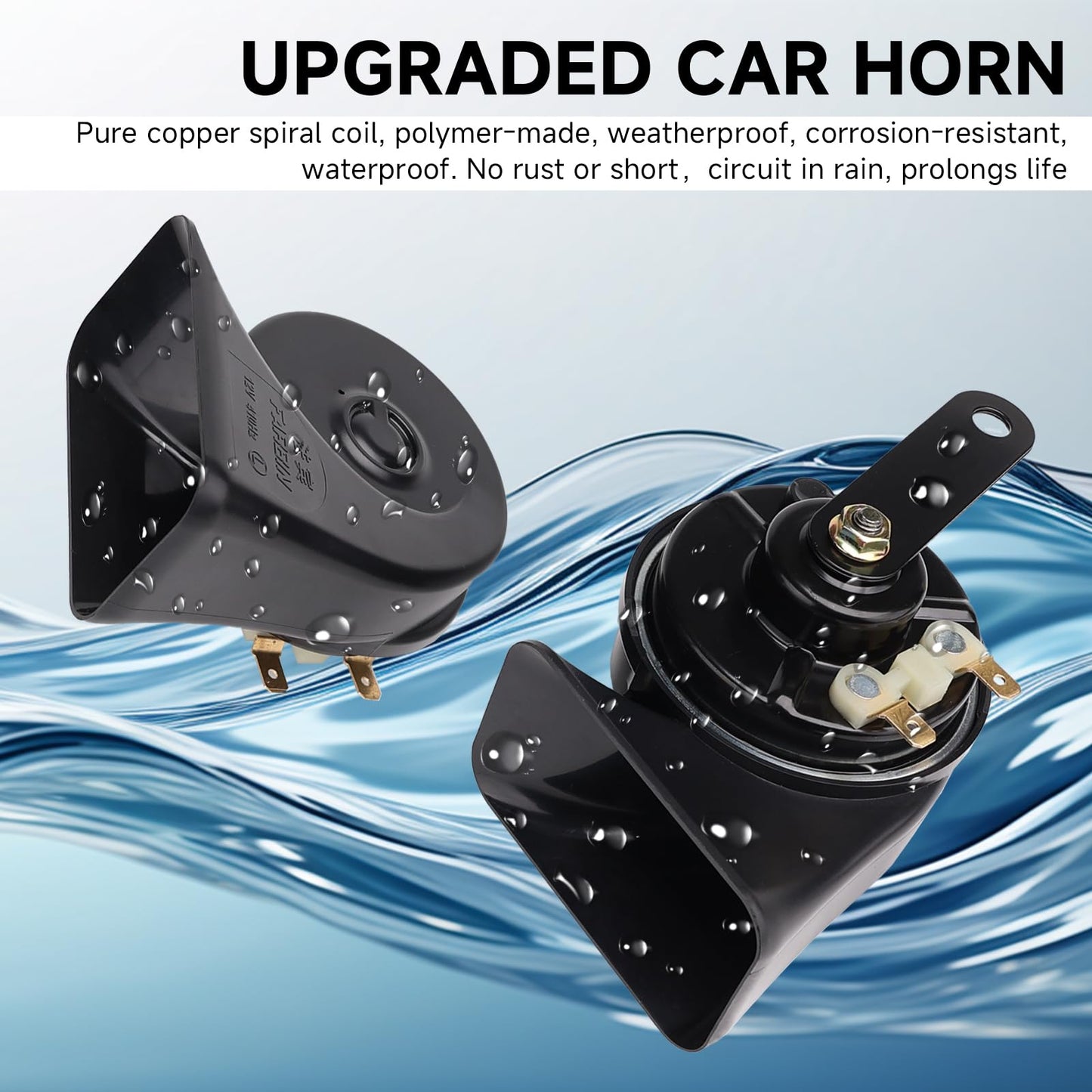 FARBIN Car Horn 12V Super Loud Train Horn Replacement Kit Waterproof Universal for Car Motorcycle Truck Boat