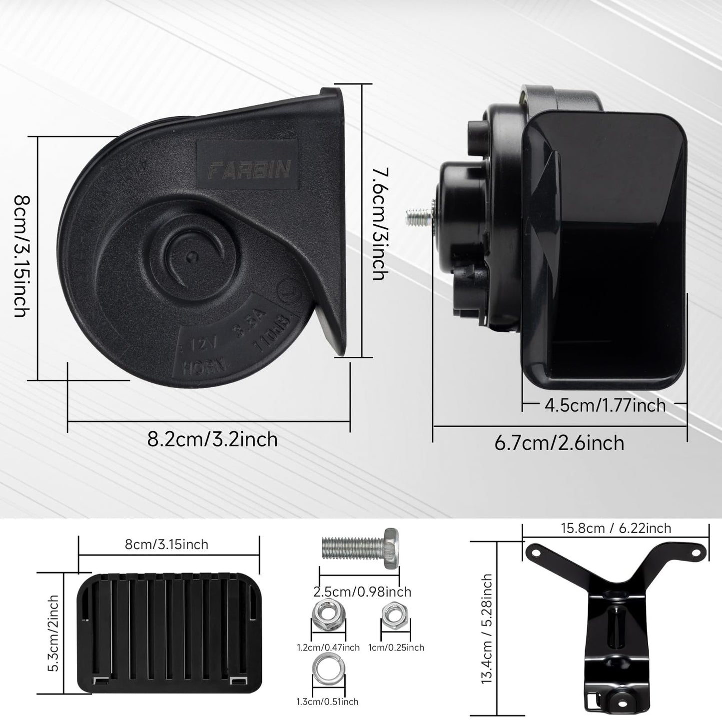 FARBIN Car Horn for Ford Explorer 2016 2017 2018 2019, Horn Assembly with Bracket GB5Z-13832-A (for Ford Explorer 2016-2019)