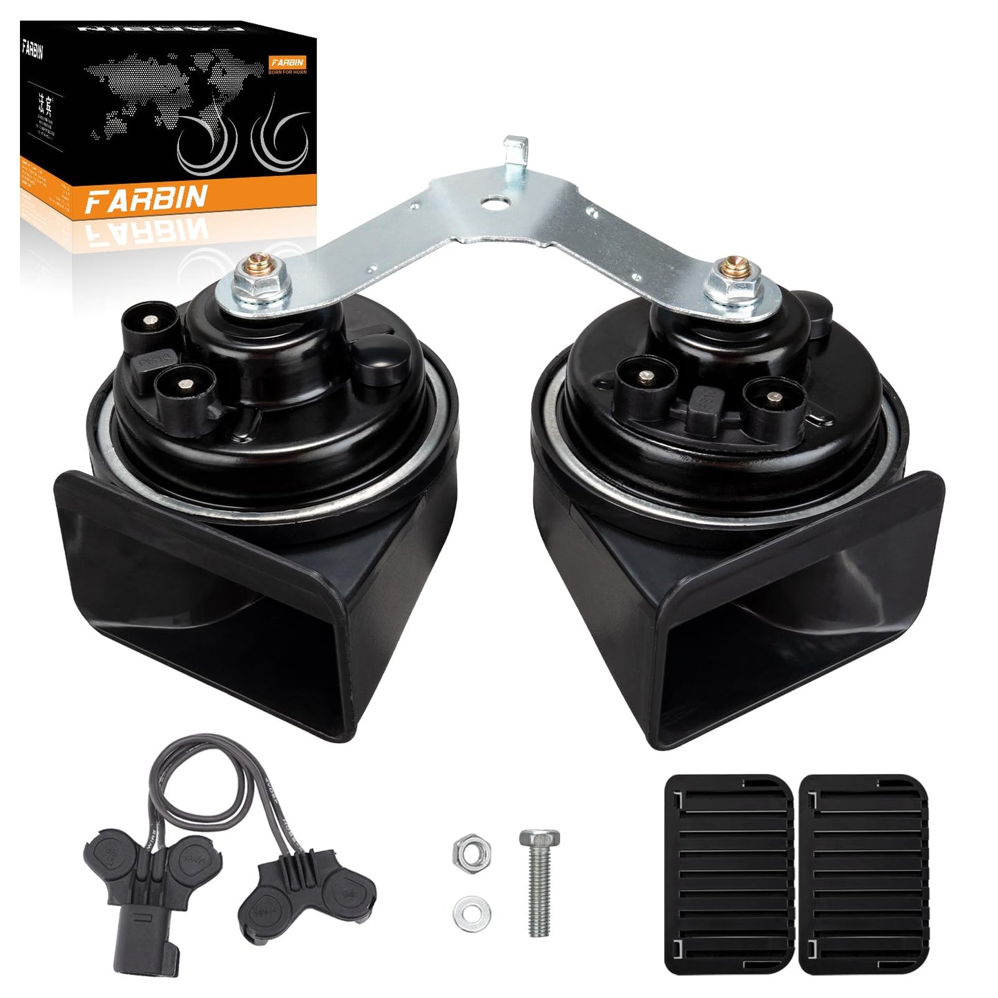 FARBIN Car Horn Fit for 2015-2023 Ford Mustang, Ford Focus Electric Horn Assembly FR3Z-13832-G (for Ford Mustang 2015-2023)