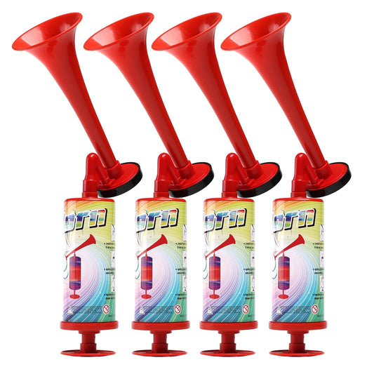 FARBIN Air Horns for Safety Boat Air Horn Airhorns Horn loud for Bear Dogs Portable Pump Air Horn for Sports Events Hiking Boating (Large ABS handheld horn 4PCS)