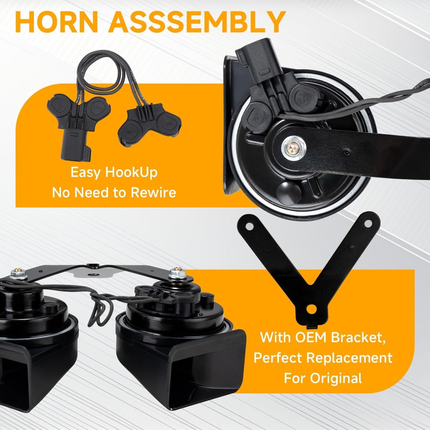 FARBIN Car Horn for 2015-2022 Ford F150, 2018-2022 Ford Expedition with Bracket FL3Z-13832-C FL3Z-13832-B FL3Z-13832-A (for Ford F150 2015-2022 A)