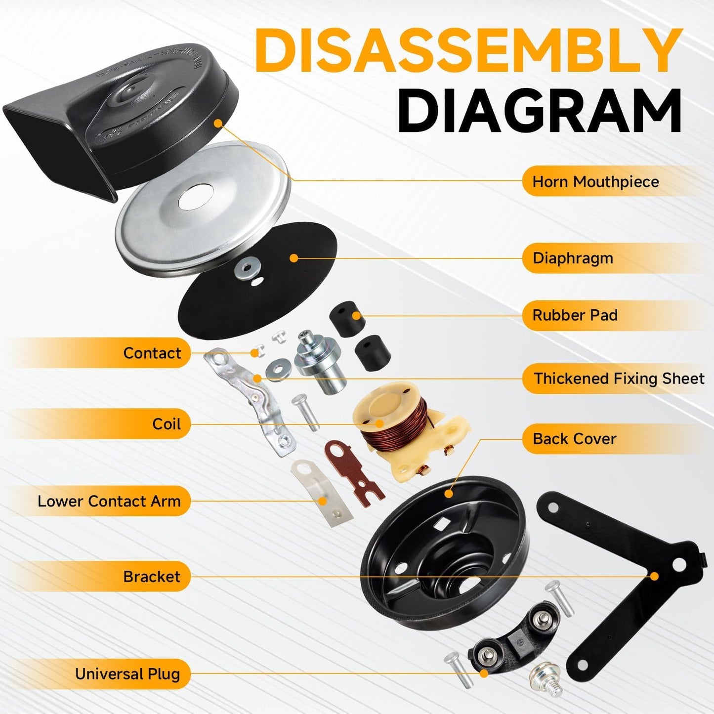 FARBIN Car Horn for 2015-2022 Ford F150, 2018-2022 Ford Expedition with Bracket FL3Z-13832-C FL3Z-13832-B FL3Z-13832-A (for Ford F150 2015-2022 A)