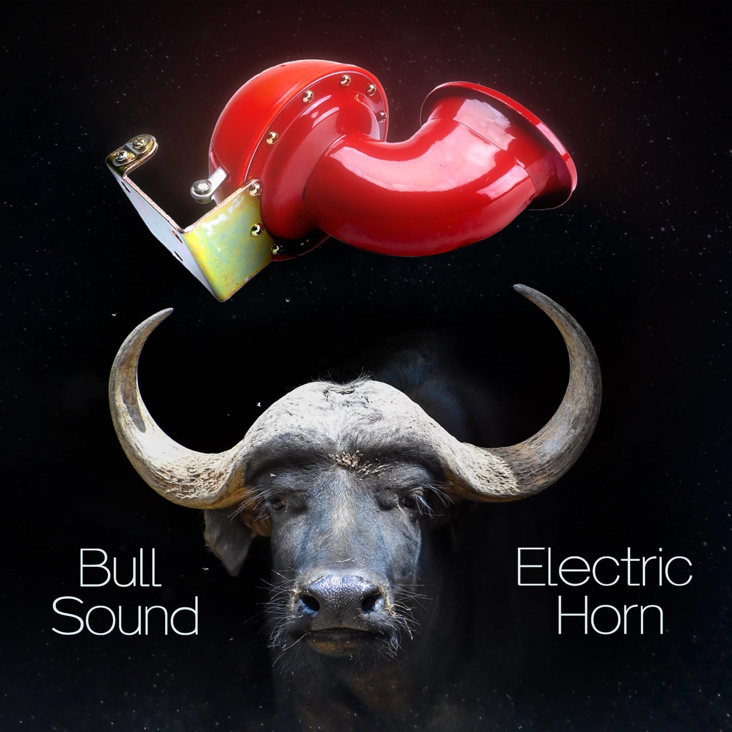FARBIN Loud Raging Bull Horn Hand Pull Lanyard Electric Air Horn Raging Sound with Manual Pull Lever for Truck Boat Super Loud Car Horn (Bull Sound Horn Cable Switch, 12V)