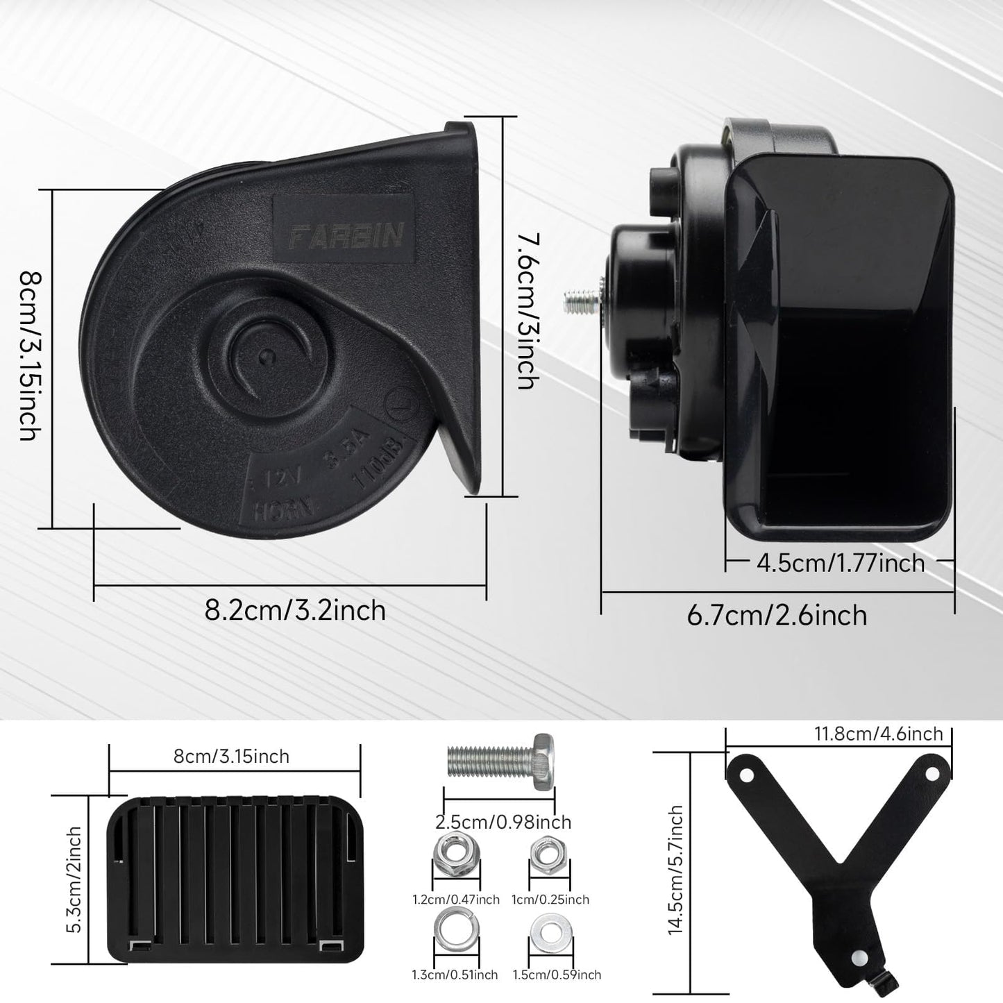 FARBIN Car Horn for 2009-2014 Ford F150 with Bracket, Ford F-150 Horn Assembly 9L3Z-13832-A (for Ford F150 2009-2014)