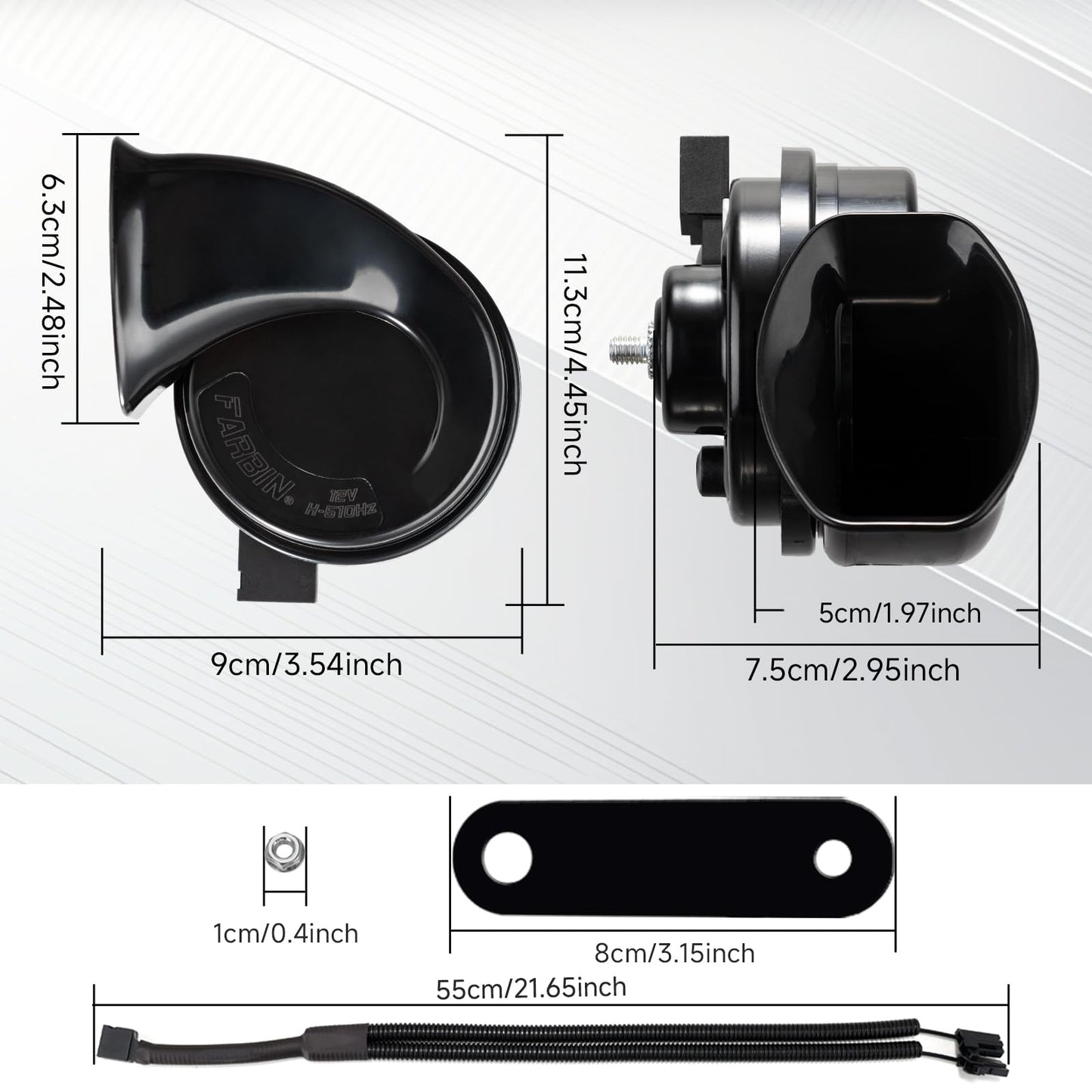 FARBIN Car Horn for Toyota Lexus, 12V Waterproof Auto Horns with 1 to 2 Horn Plug for Toyota (Fit for Toyota with 1 to 2 Converter Wiring)