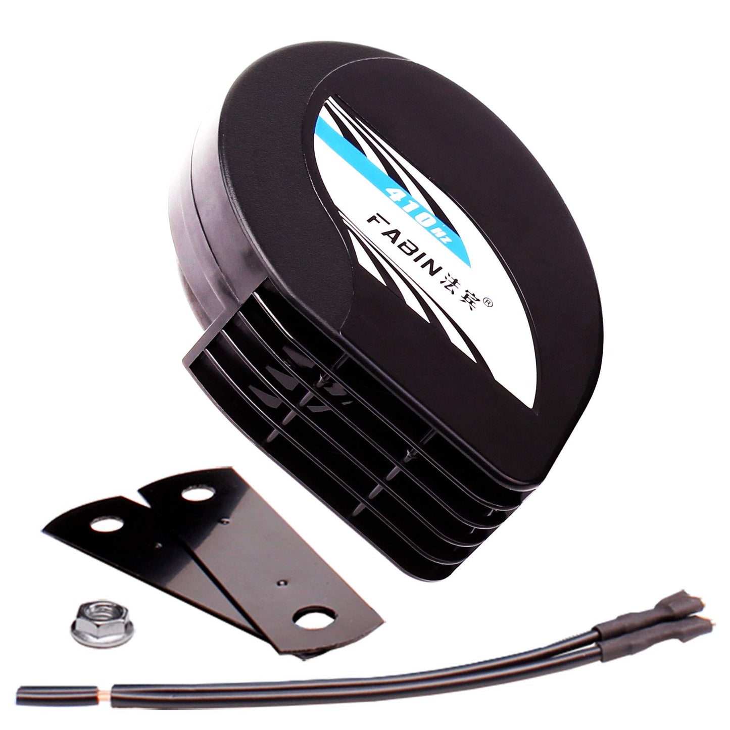 FARBIN Compact Horn 12V Waterproof Car Horns Loud Dual-Tone Electric Snail Horn Kit Universal for Any 12V Vehicles