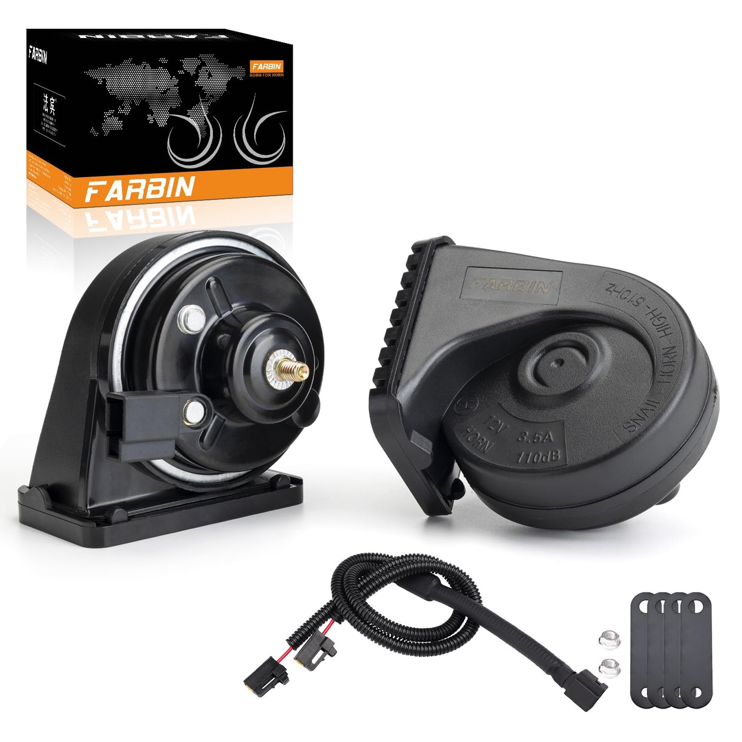 FARBIN Horn Replacement for Ford Car Horn Compatible with Ford f150 f250 focus with 1 to 2 Converter Plug