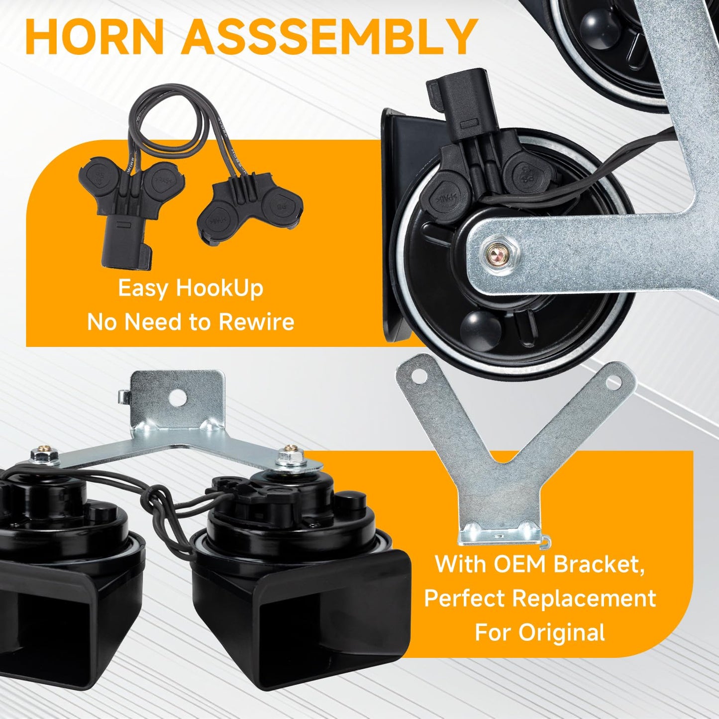 FARBIN Horn Replacement for 2007-2014 Ford Edge, 2007-2015 Lincoln MKX BT4Z-13832-B (for Ford Edge 2007-2014)