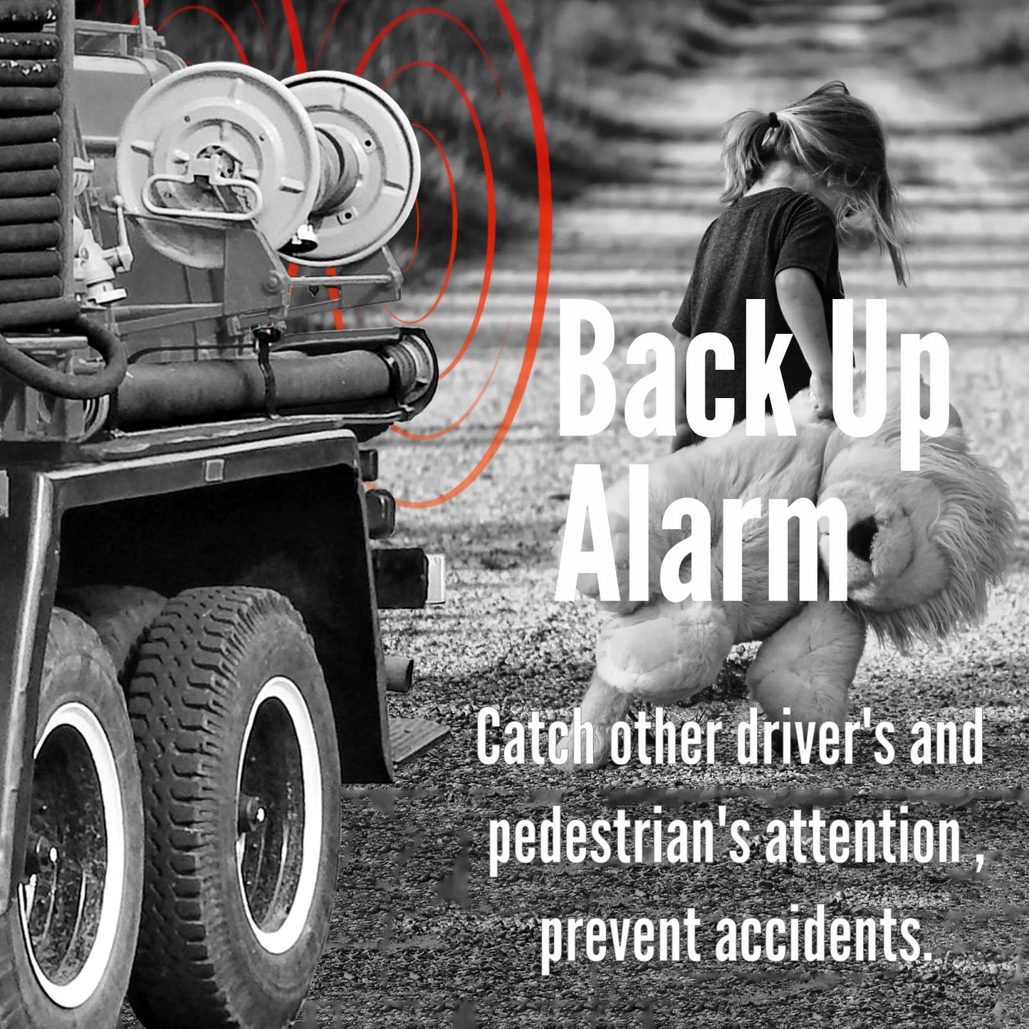 FARBIN Truck Back-up Alarm 105dB 12V-48V Car Reverse Horn BIBI Buzzer Warning Siren Waterproof Industrial Heavy-Duty Backup (Circular 5pcs)
