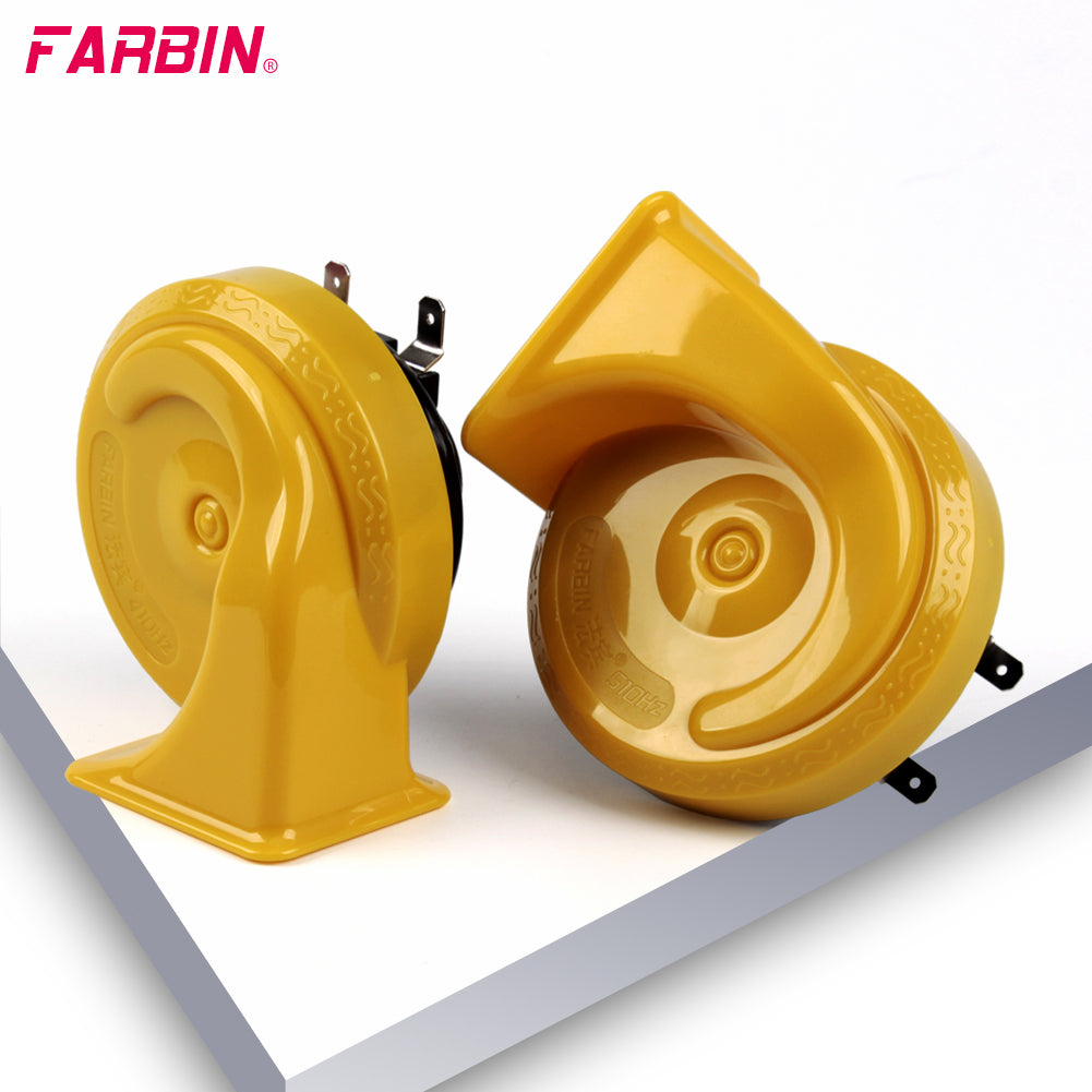 FARBIN Car Horn for Truck Motorcycle High/Low Tone Super Loud Horn 12v Waterproof Electric Horn