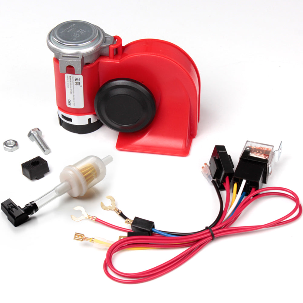 FARBIN Compact Air Horn with Compressor ,Snail Electric Car Horn 12V 150db Super Loud with Wiring Harness ,for Any 12V Vehicles