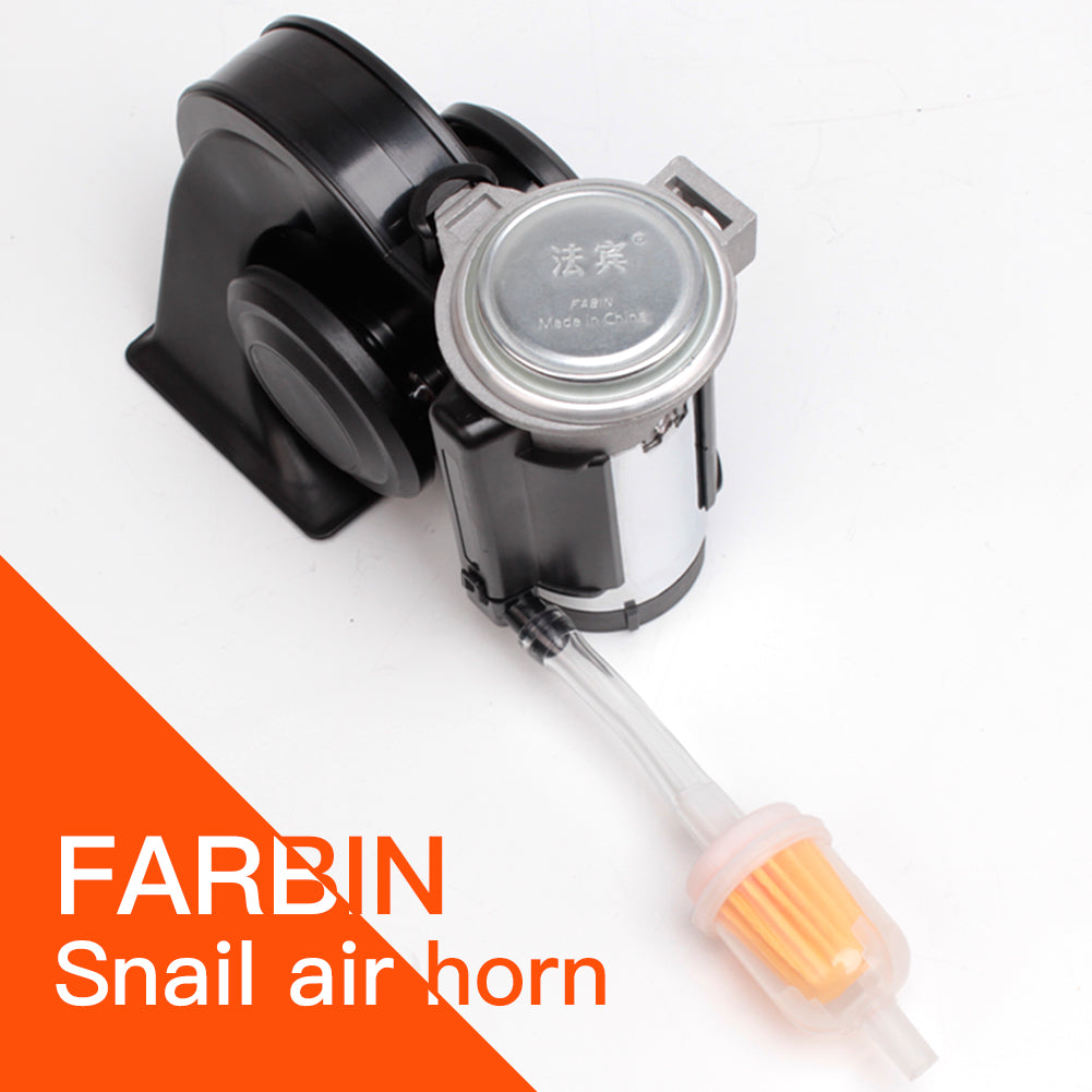 FARBIN Air Horn for Truck,Compact Electric Train Horn ,Car Horn 12V and 24V 150db Super Loud with Compressor Truck Horn Kit